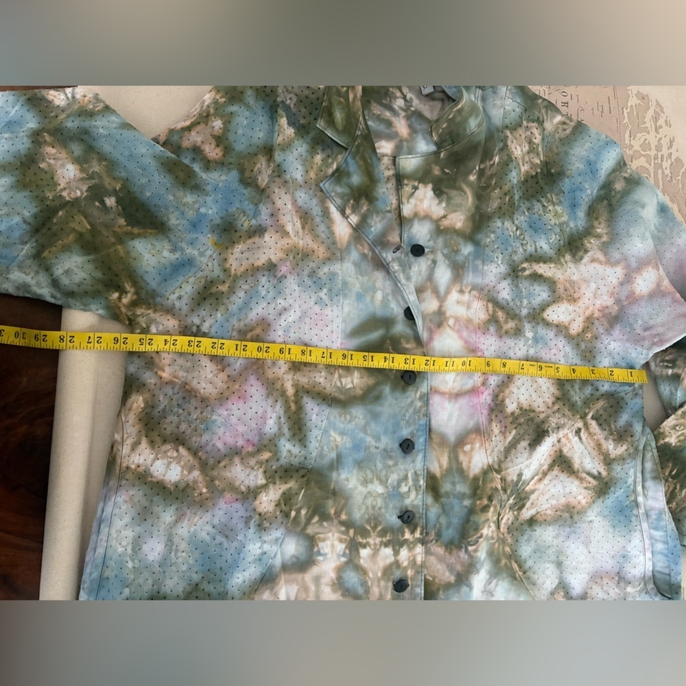 CYNTHIA ASHBY Tie Dye Shirt Jacket Size Large Oversized (Plus Sized) - Picture 11 of 16
